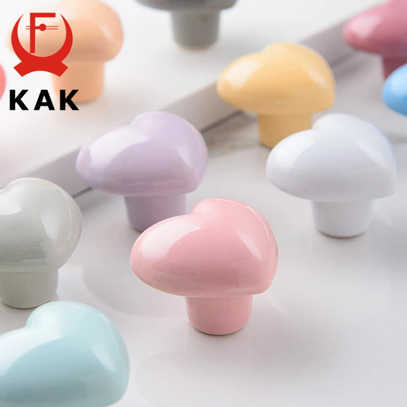 Keramik Herz Möbelgriff Bunte Schrankknöpfe für Kinder - Küche