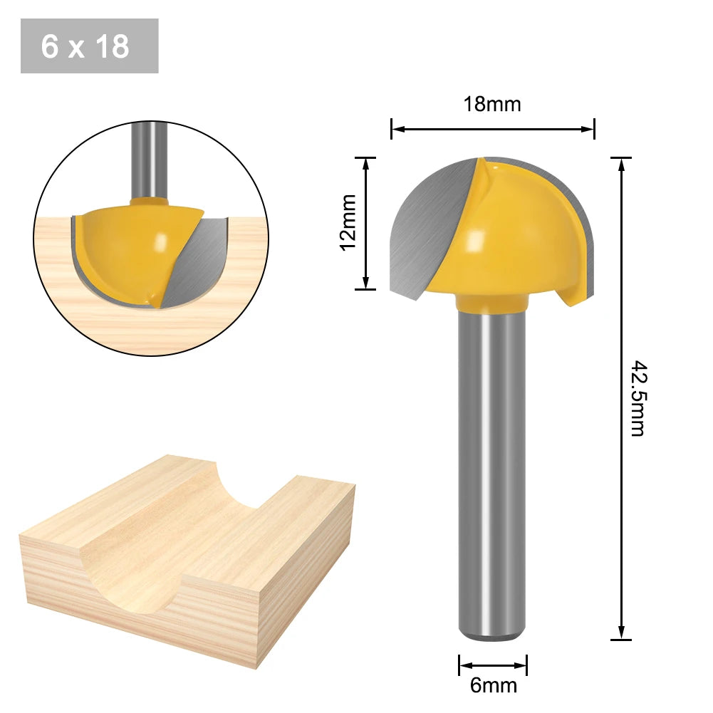 Vollhartmetall CNC Fräser mit runder Nase für präzises Fräsen