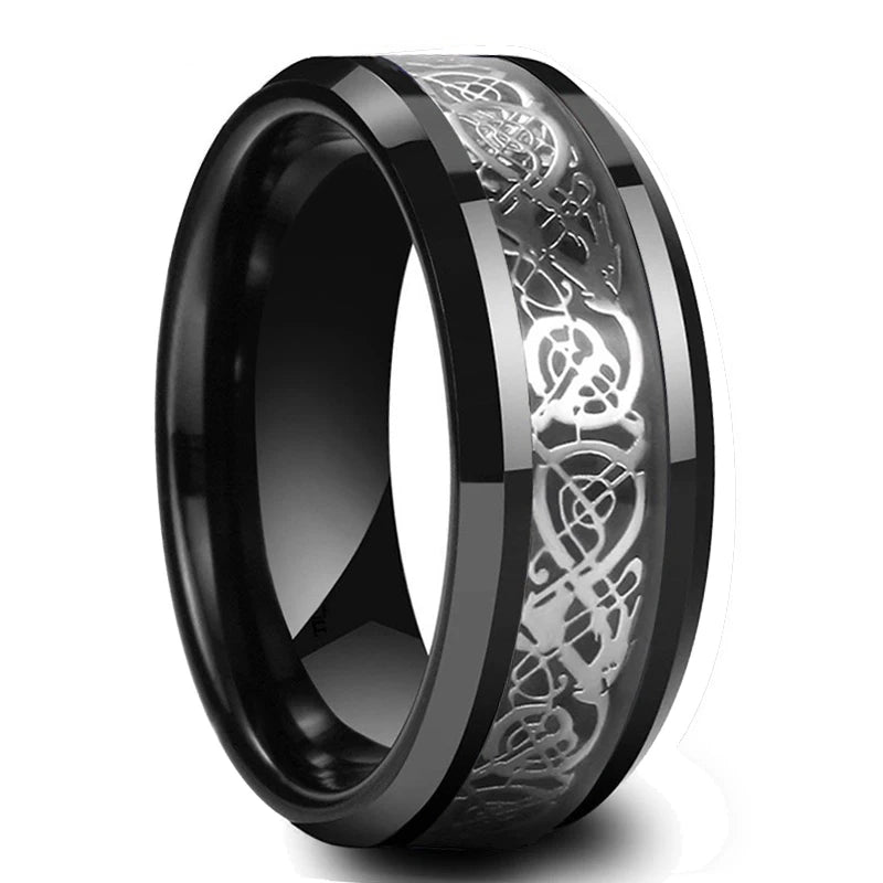 Fashio Männer Ringe Schwarz Titan Edelstahl Ringe Für Männer Frauen Ziegel Muster Finish Abgeschrägte Kante Hochzeit Ring Partei Schmuck