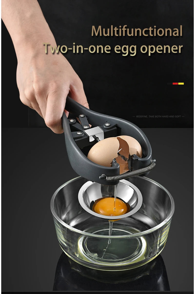 Eierschalenöffner aus Edelstahl mit Separator und Küchenzubehör