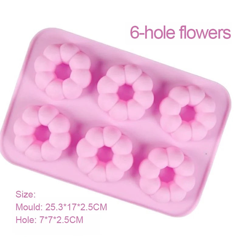 Vielseitige Silikon Backform für 3D Donuts Muffins Desserts