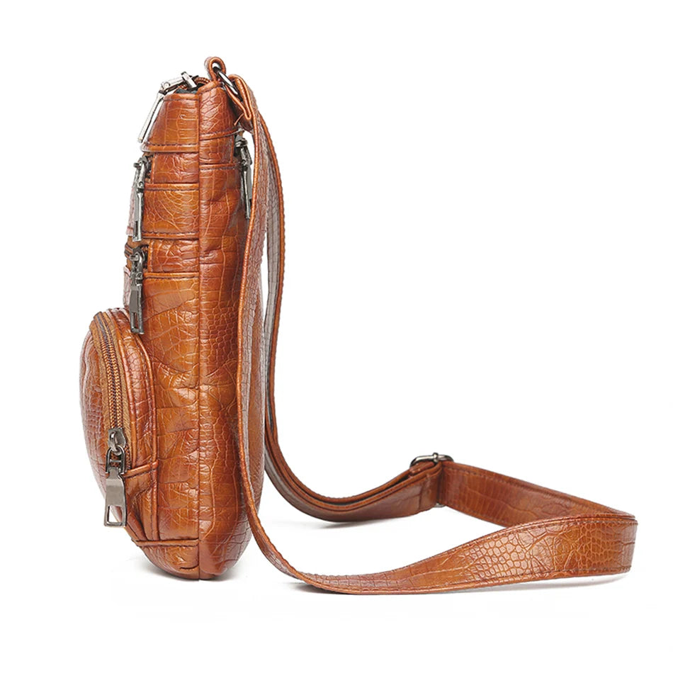 Multi Taschen Casual Schultertaschen Frauen Retro Flap Handtasche