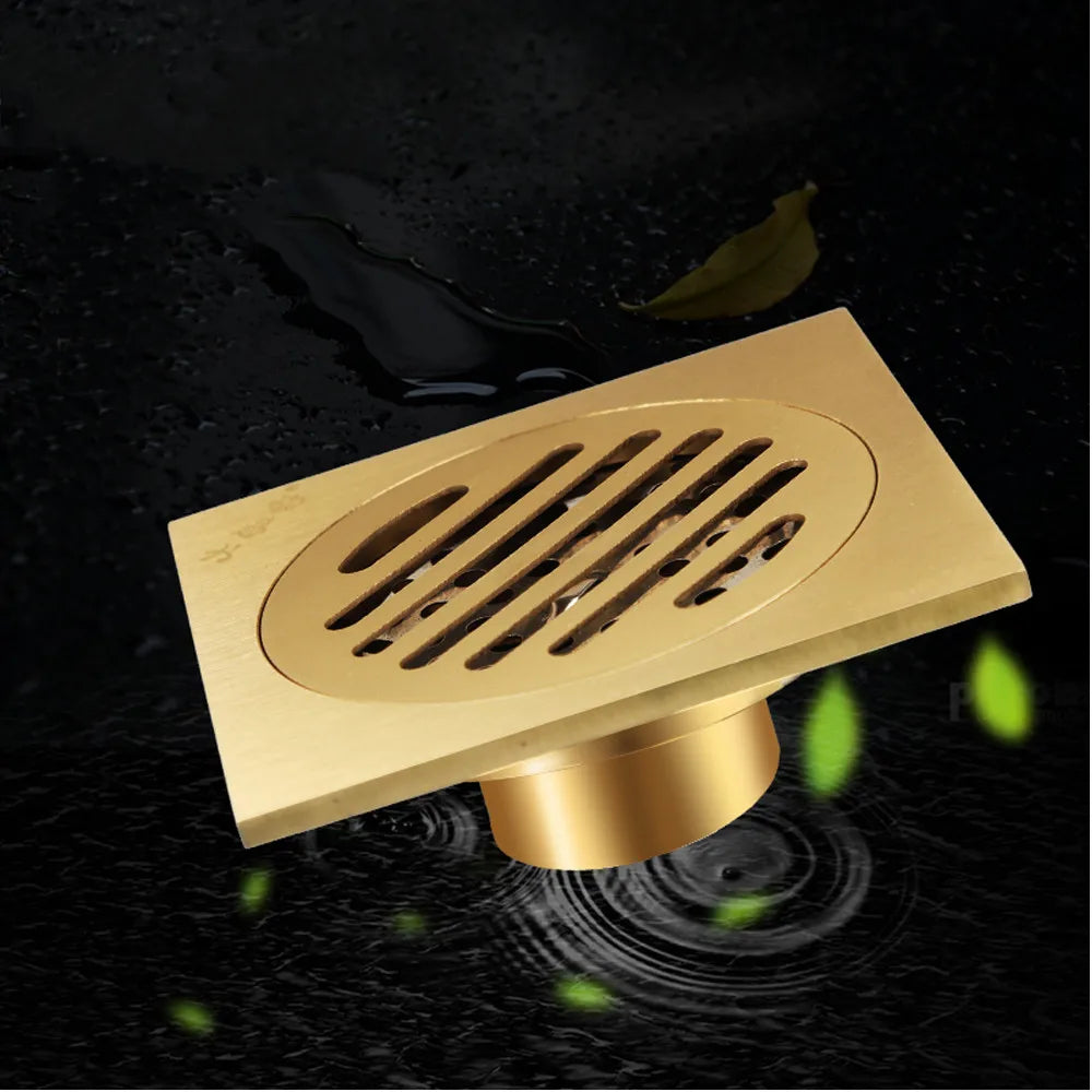 Quadratischer Edelstahl Duschablauf Bodenablauf 10x10 cm Anti-Geruch