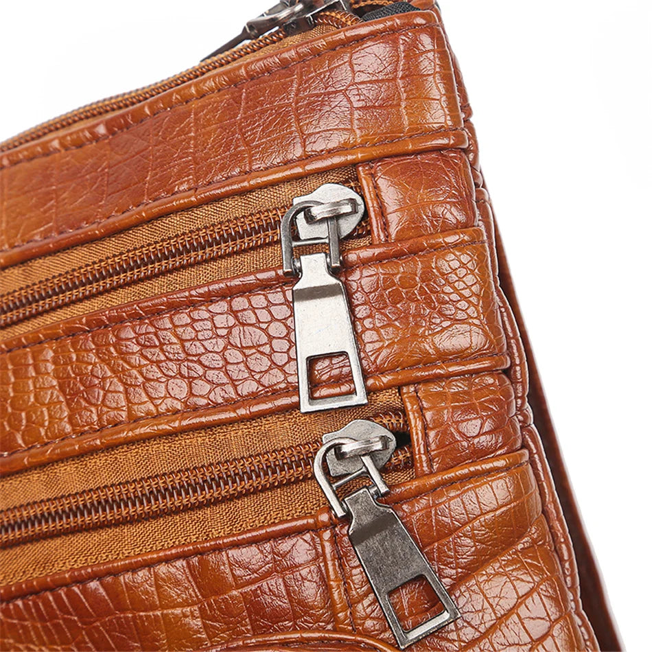 Multi Taschen Casual Schultertaschen Frauen Retro Flap Handtasche