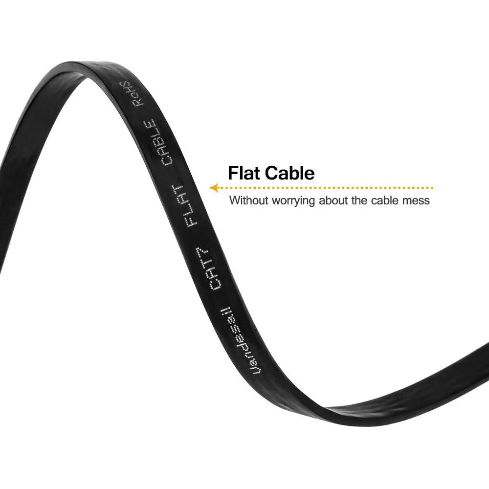 Flaches geschirmtes Cat7 Ethernet LAN Netzwerkkabel RJ45 in 1-30m Länge