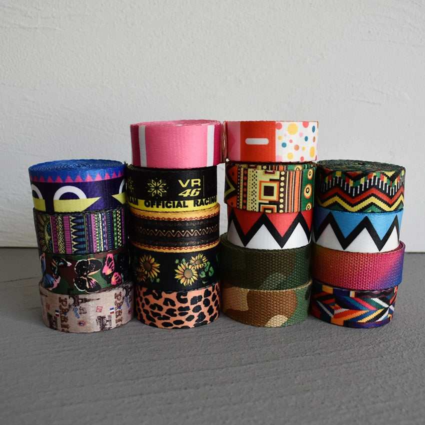 25 mm Gurtband 5 Yards bedruckt in 18 Farben für Taschen & Zubehör-Yabubest - Home & More