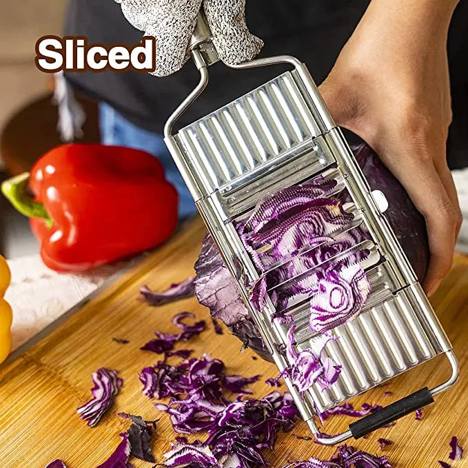 Edelstahl Gemüse Slicer Shredder Cutter mit Griff für einfache Küchenarbeit
