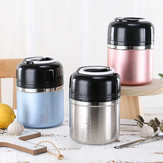 Edelstahl Thermo-Lunchbox mit langer Isolierung für Büro und Schule