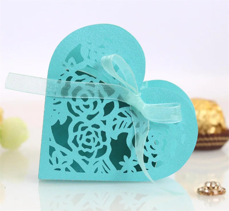 25/50/100 St. Gastgeschenk Boxen mit Band für Hochzeit Party Deko