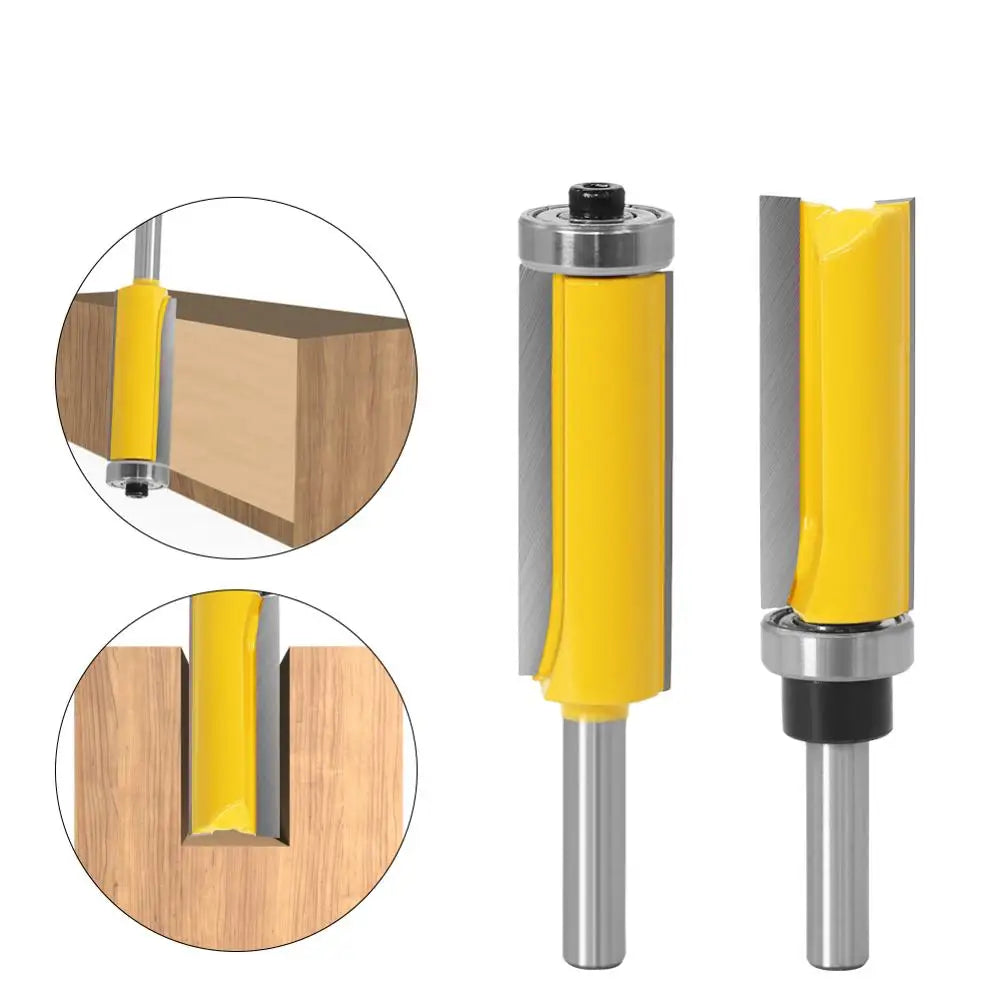 8mm Bündig Trim Muster Router Bit mit Top & Bottom Lager für Holz