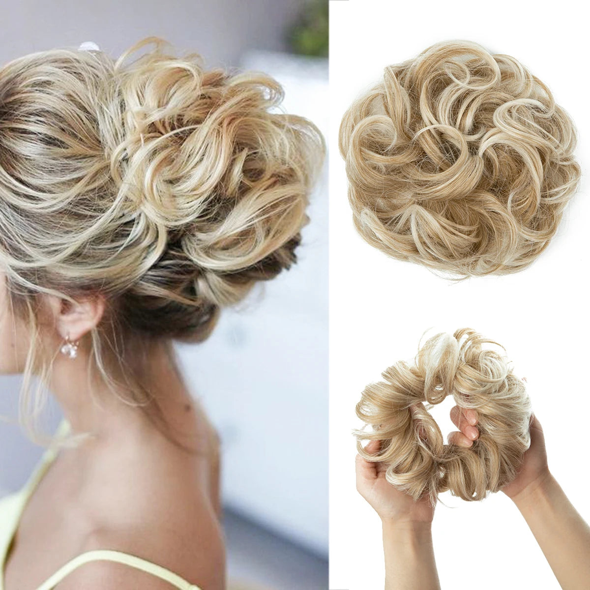 Lockiger Haarknoten Chignon Haargummi für Frauen – wählbar & stilvoll