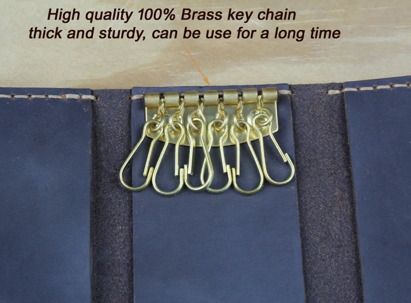 Handgemachtes echtes Leder Schlüsseletui für Herren und Damen