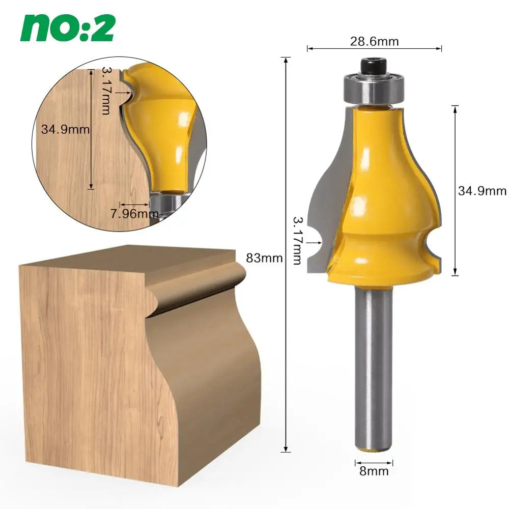 8mm Schaft Cutter für Holzbearbeitung mit Gravur- und Fräserfunktion