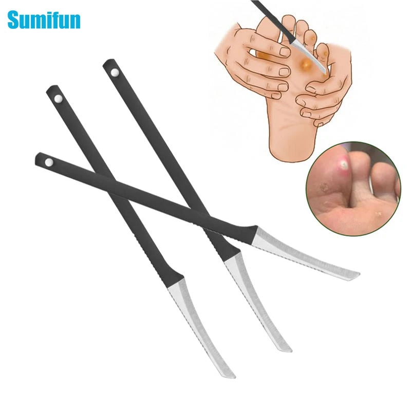 Edelstahl Pediküre Messer Fußpflege Dead Skin Entferner Kallus Schaber