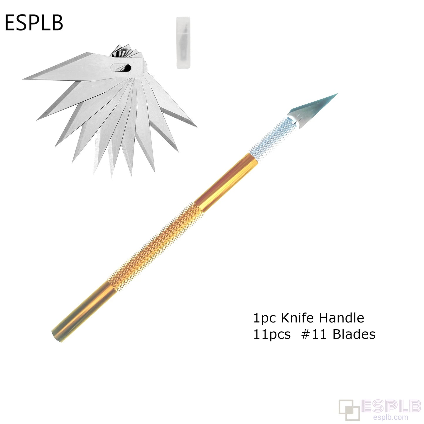 Metall Bastelmesser mit rutschfestem Griff und extra Klingen Set