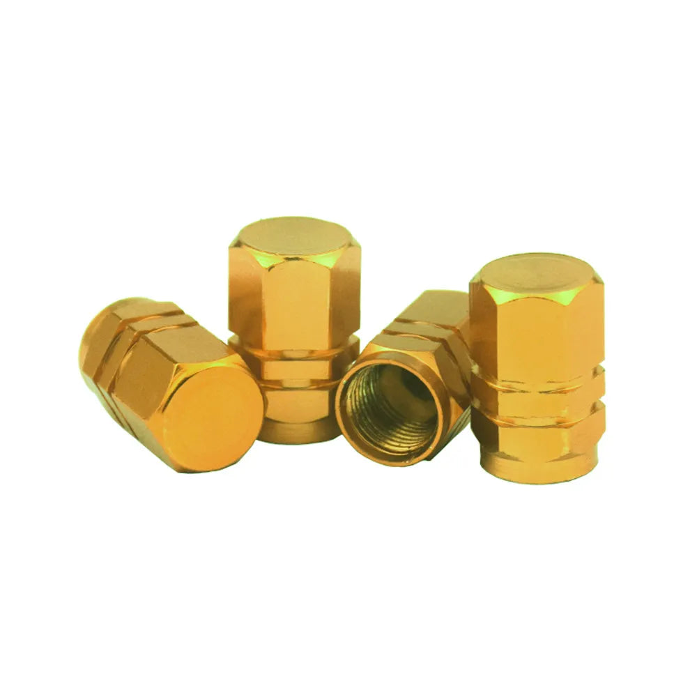 Aluminium Ventilkappen 4er Set 16 mm x 10 mm Schutz für Reifen