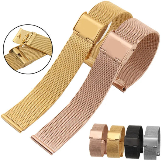Universal Milanese Armband Edelstahl 18mm 20mm 22mm Smartwatch Uhr