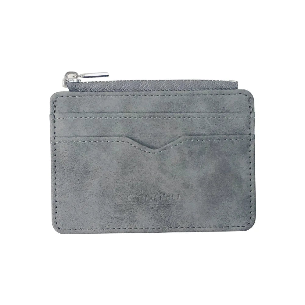 Herren Slim Karten Geldbörse - Matte PU Leder Retro Multi-Card Kartenhalter