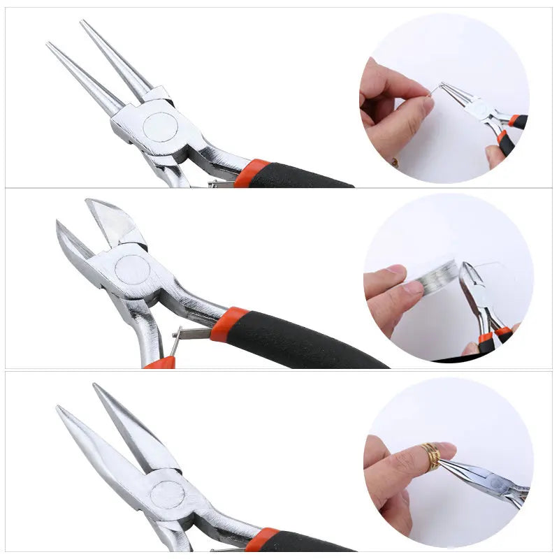 Schmuckherstellungsset mit Werkzeugen Kupferdraht Faden Reparatur Zubehör