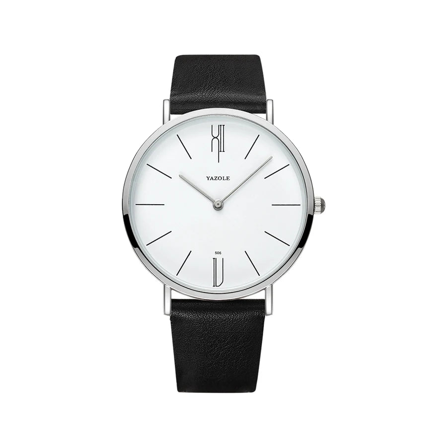 Elegante Herren Quarz Armbanduhr Lederarmband Business - Casual