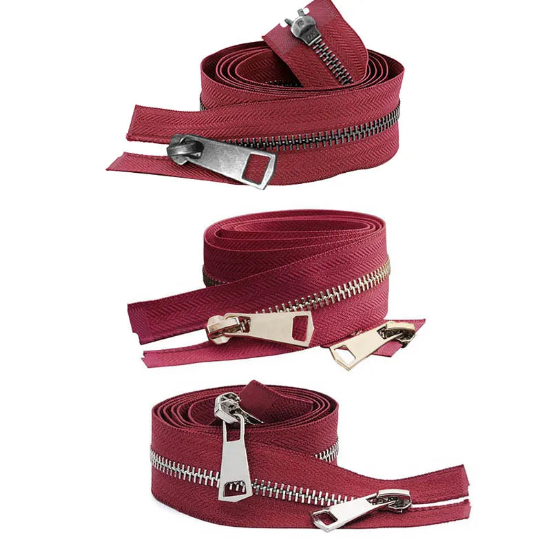 Bunte Metallreißverschlüsse mit Doppel-Schiebern, offen, 20-80 cm-Yabubest - Home & More