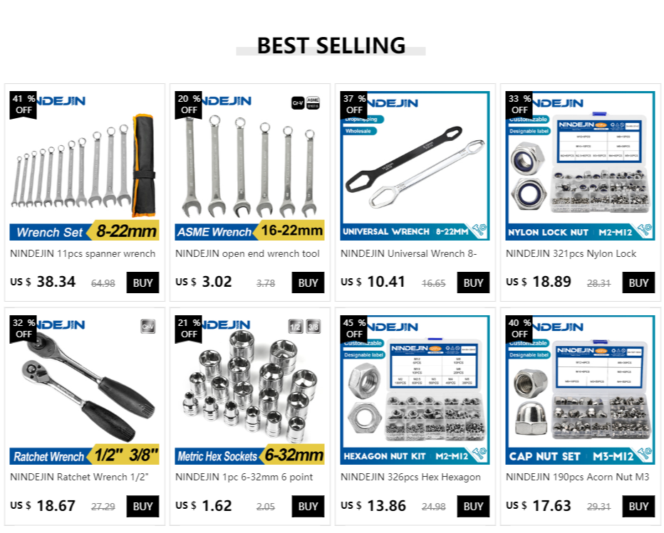 Kombischlüssel Set 5,5 bis 15 mm aus stabilem Chrom Vanadium Stahl-Yabubest - Home & More