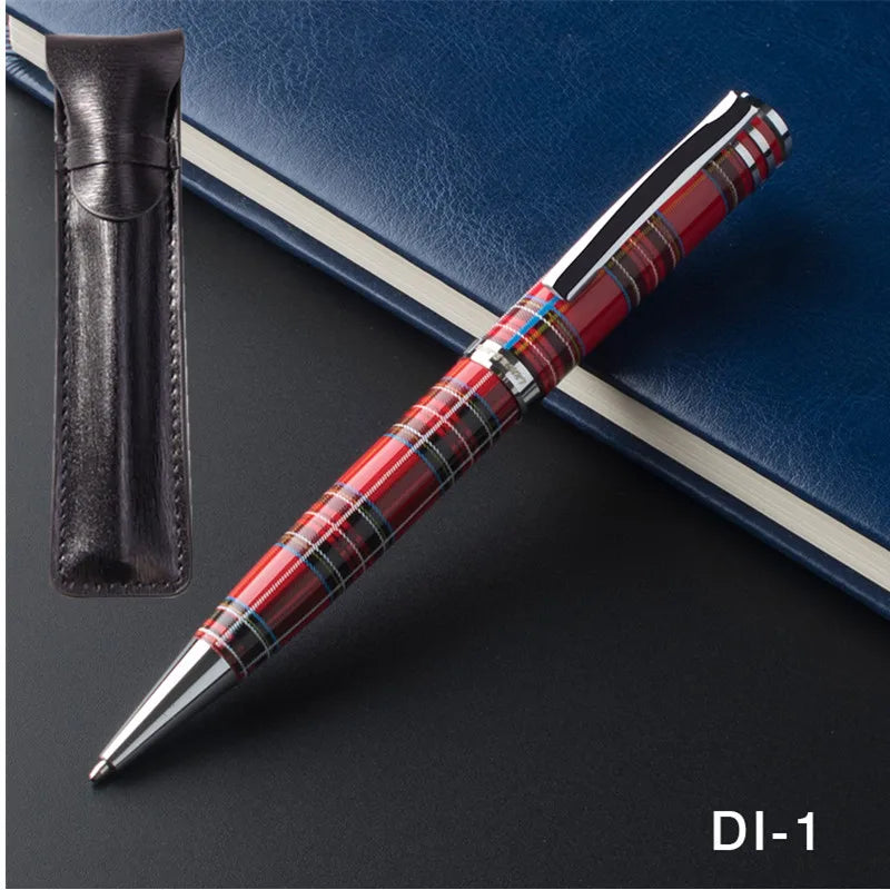 Luxuriöser Metall Kugelschreiber mit Prägemuster und 07mm Schreibspitze