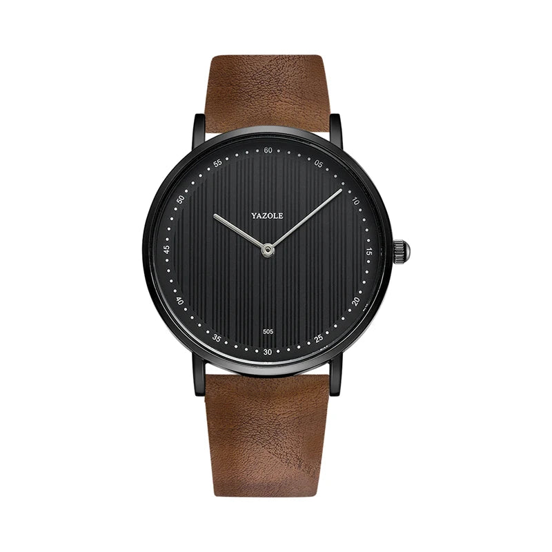 Elegante Herren Quarz Armbanduhr Lederarmband Business - Casual