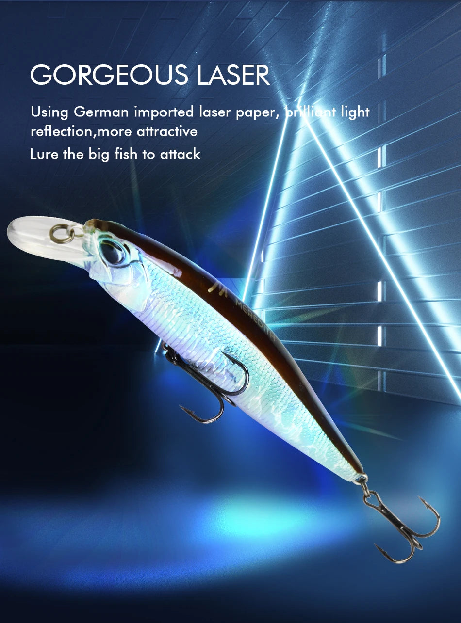 Professioneller schwimmender Wobbler Angelköder Minnow 14g 0,8 bis 1,0 m-Yabubest - Home & More