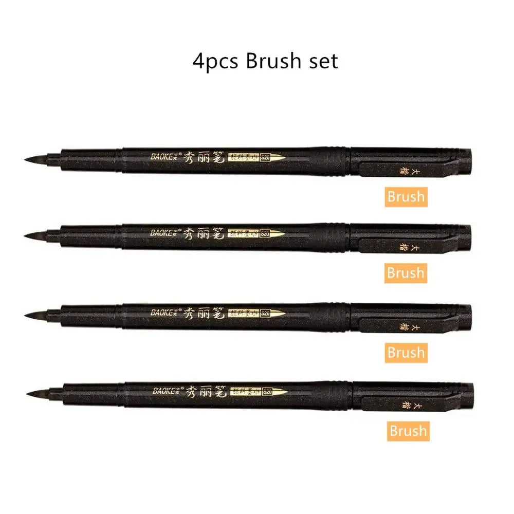 4-teiliges Kalligraphie-Stift-Set mit extra feinen Spitzen für Künstler und Schüler