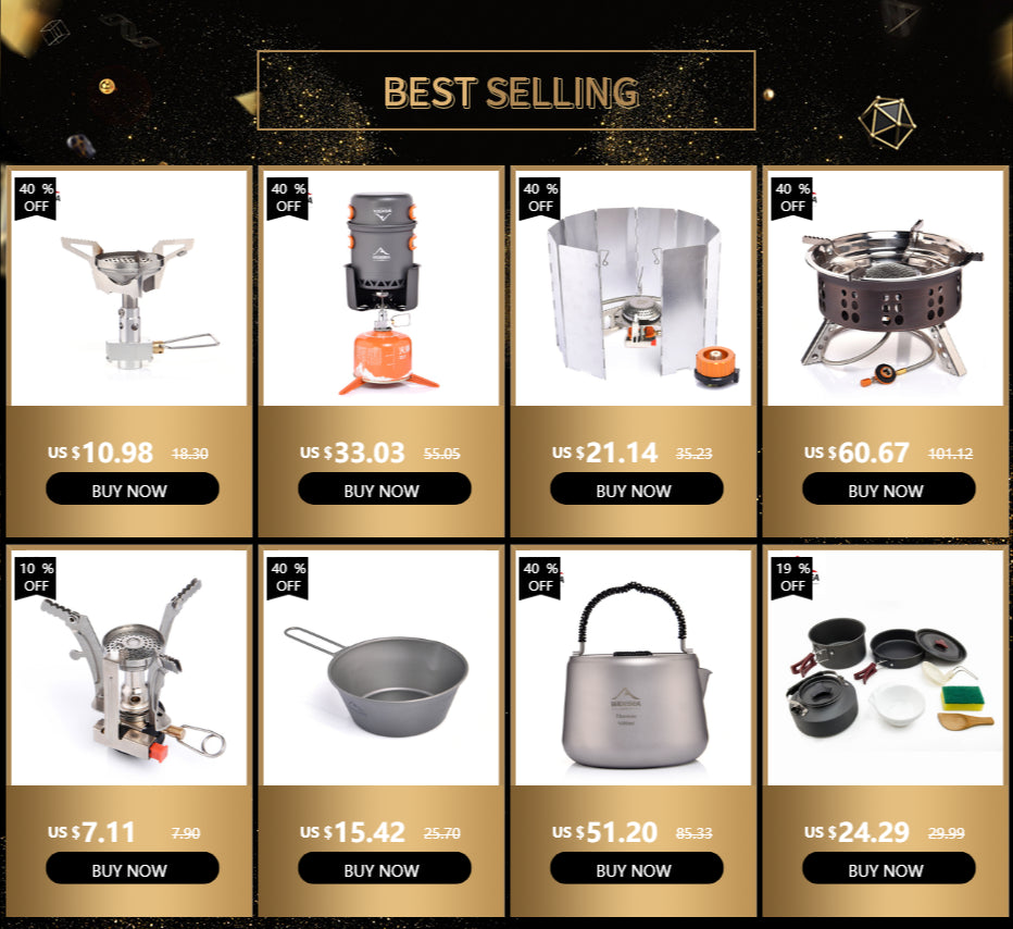 Robuster Camping Gasherd mit Zündung und Isobutan Brennstoff