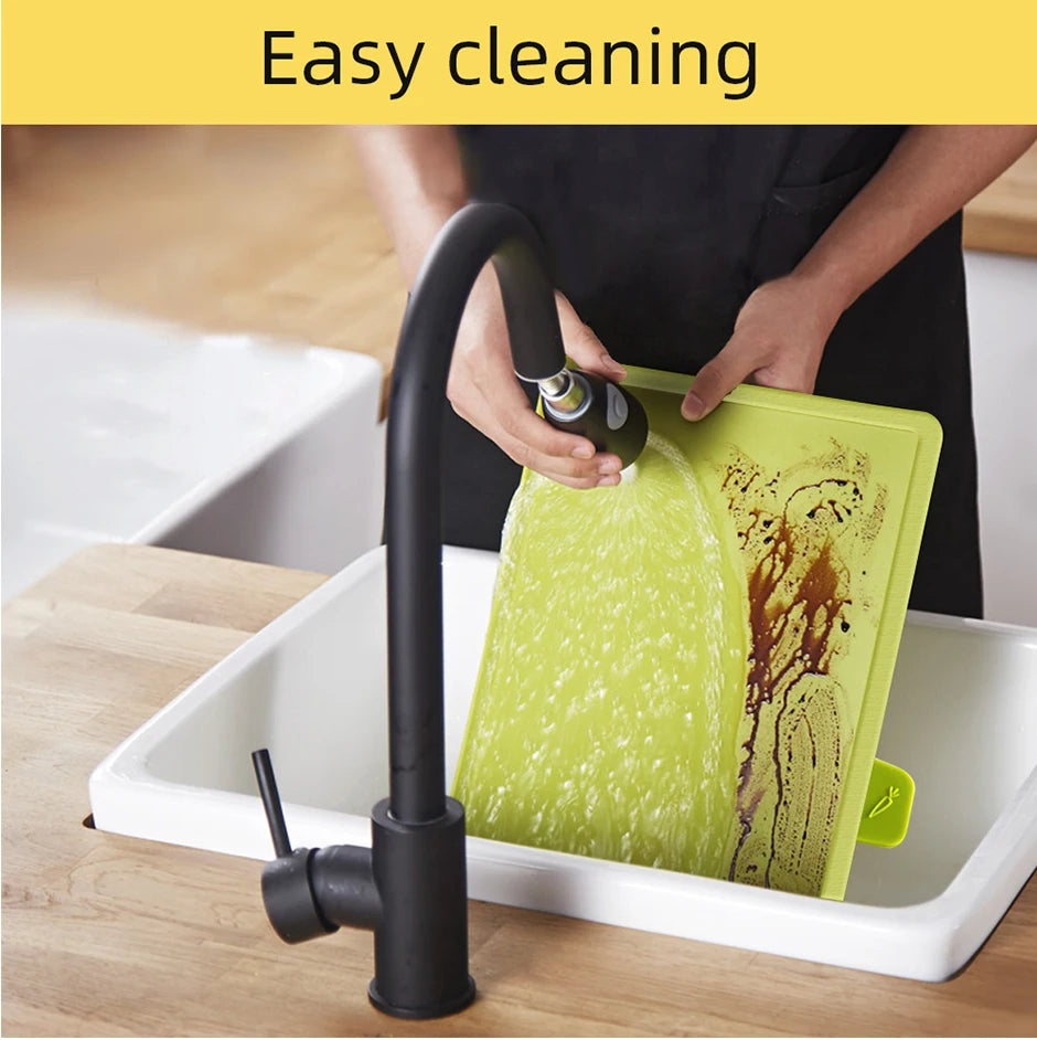 Anti Bakterielle Kunststoff Schneidebretter mit Halter Set spülmaschinenfest