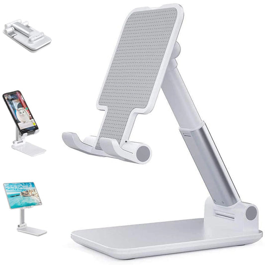 Verstellbarer Metall Schreibtisch Handy und Tablet Halter Stand
