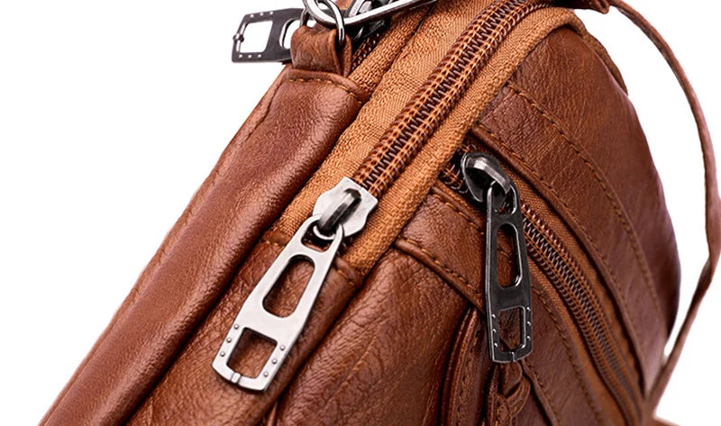 Vintage PU Leder Umhängetasche für Frauen kleine Crossbody Tasche