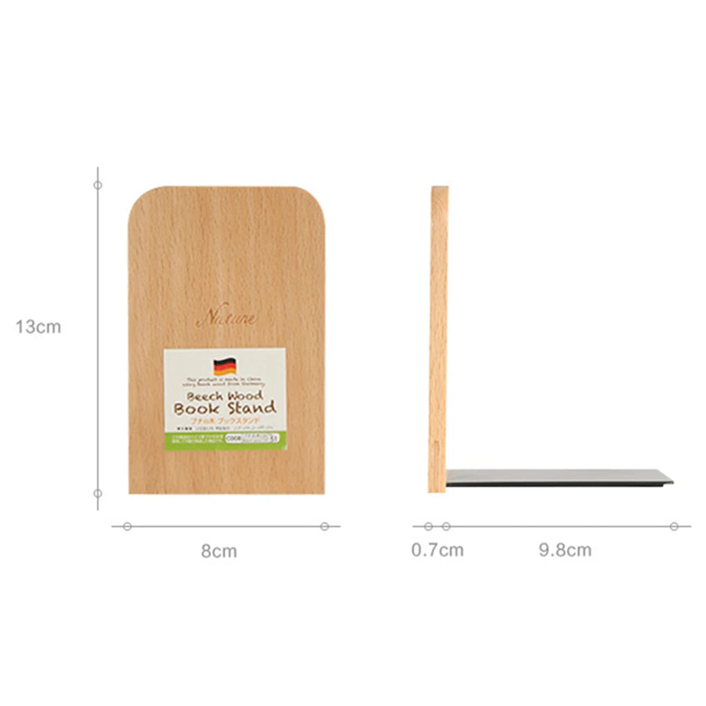 Naturholz Buchstütze für Schreibtisch und Ordnung im Büro