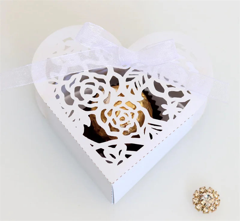 25/50/100 St. Gastgeschenk Boxen mit Band für Hochzeit Party Deko
