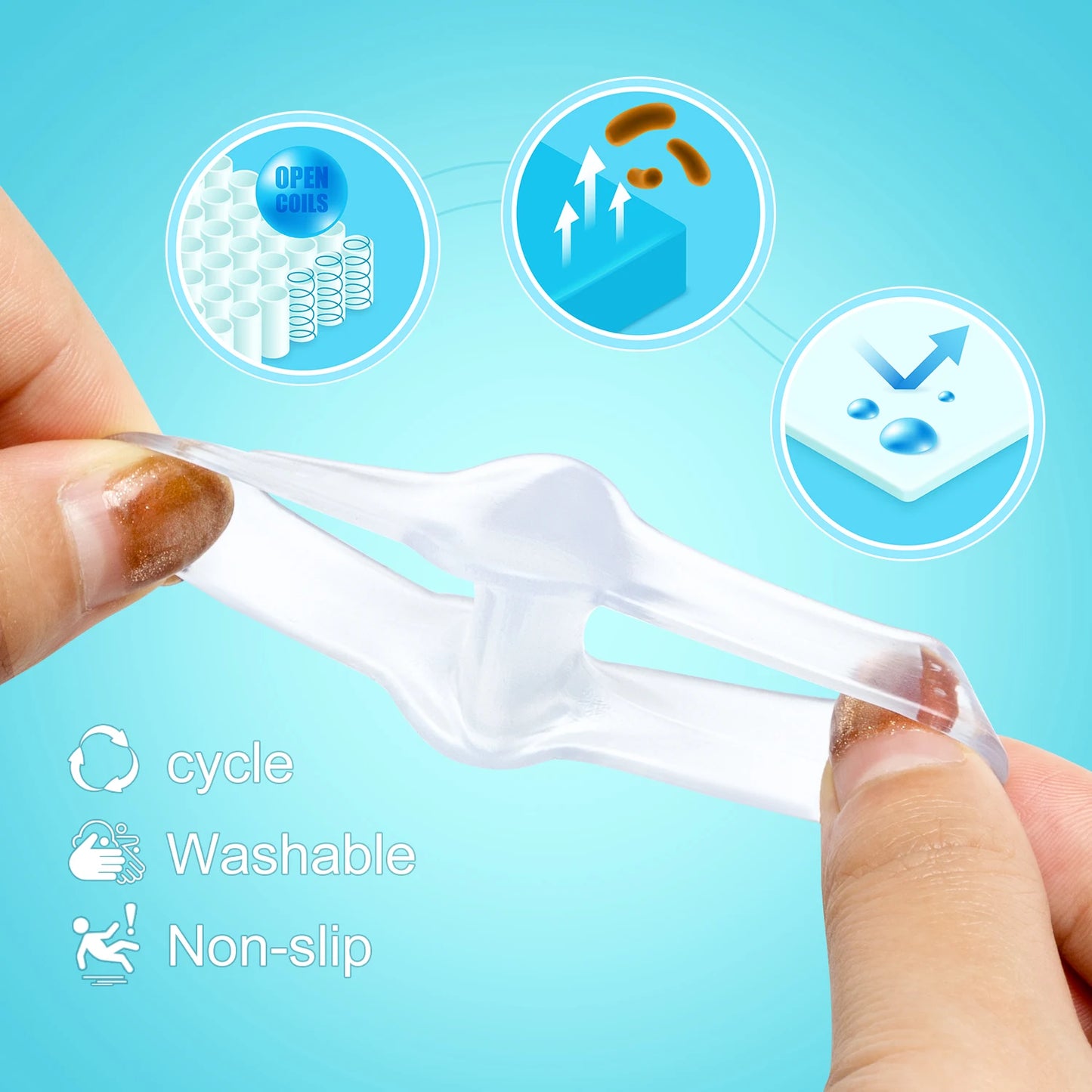 Weiche Silikon Zehenspreizer für schmerzfreie Fußpflege