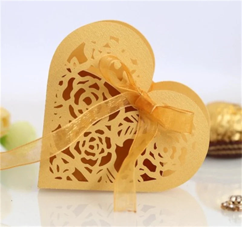 25/50/100 St. Gastgeschenk Boxen mit Band für Hochzeit Party Deko