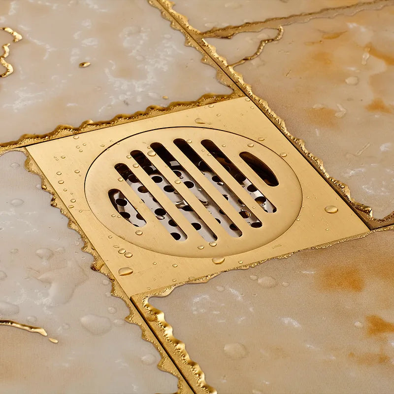 Quadratischer Edelstahl Duschablauf Bodenablauf 10x10 cm Anti-Geruch