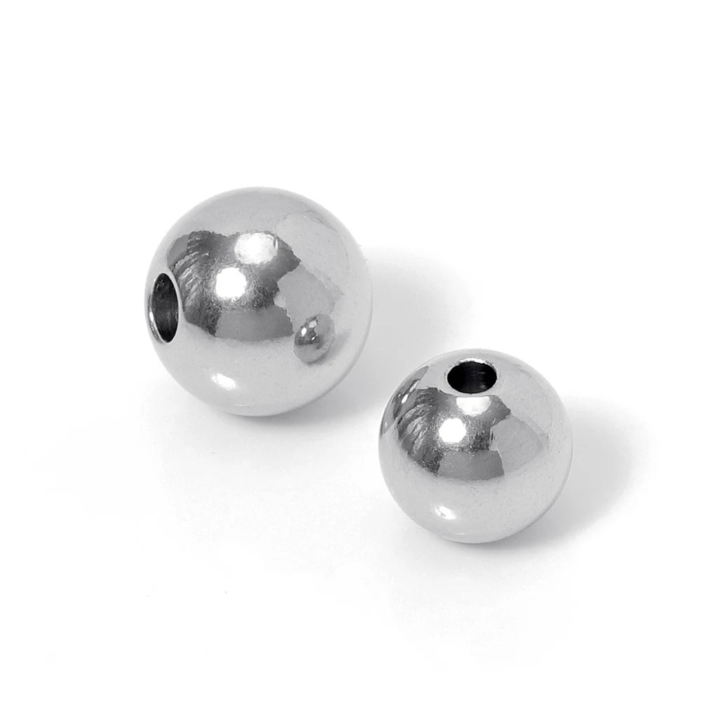 Rose Gold Edelstahl Spacer Perlen für Schmuck DIY, 100 Stück