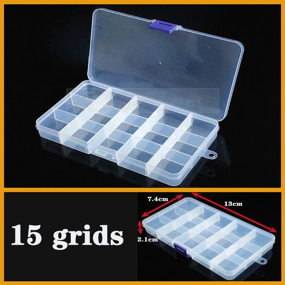 Vielseitiger transparenter Organizer für Kleinteile: Schmuck, Werkzeug, Büro