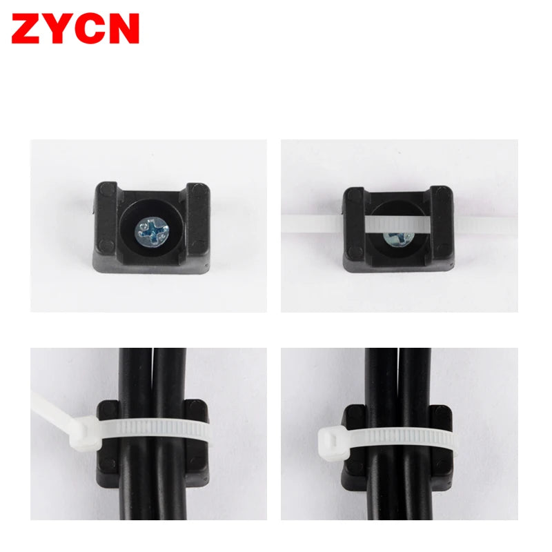 100 Stück Kabelbinderhalter Kunststoff Kabelbefestigung für USB Kabel