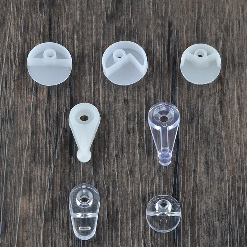 20x Transparente Kunststoff Glas Retainer Clips mit Schrauben für Möbel