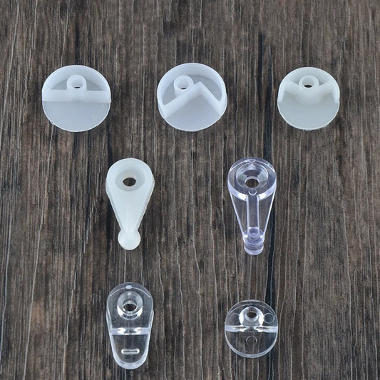 20x Transparente Kunststoff Glas Retainer Clips mit Schrauben für Möbel