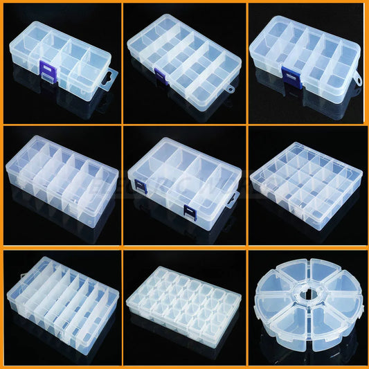 Vielseitiger transparenter Organizer für Kleinteile: Schmuck, Werkzeug, Büro