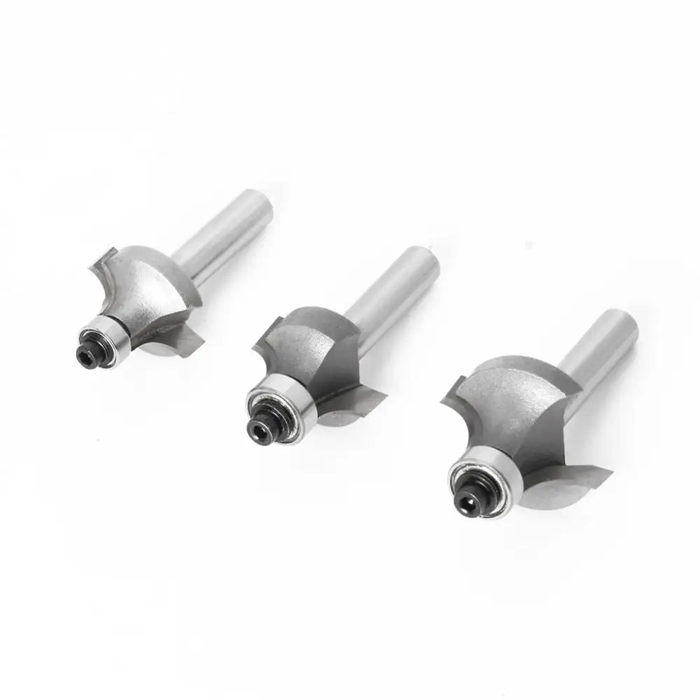 3-teiliges 8mm Schaft Router Bit Set mit Lager für Holzfräsen
