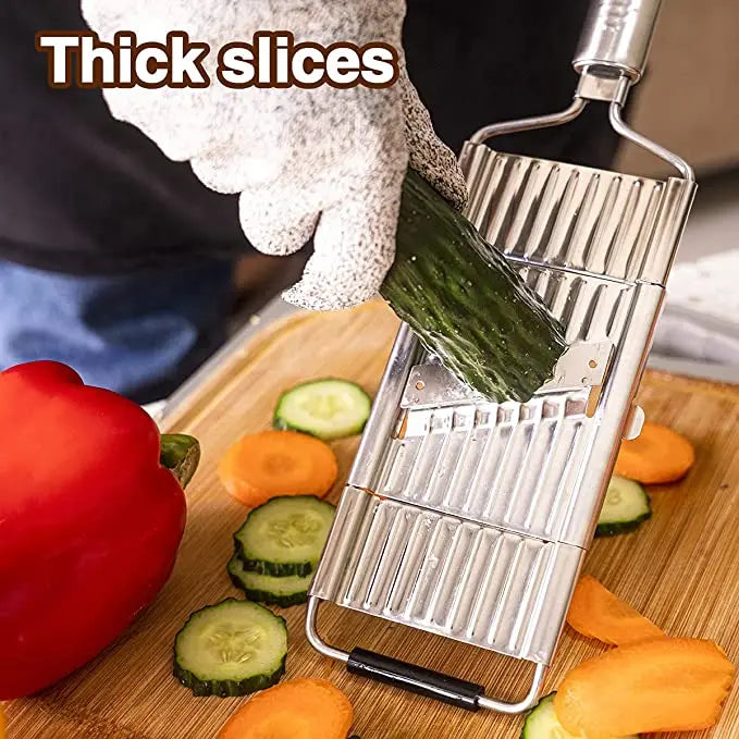 Edelstahl Gemüse Slicer Shredder Cutter mit Griff für einfache Küchenarbeit