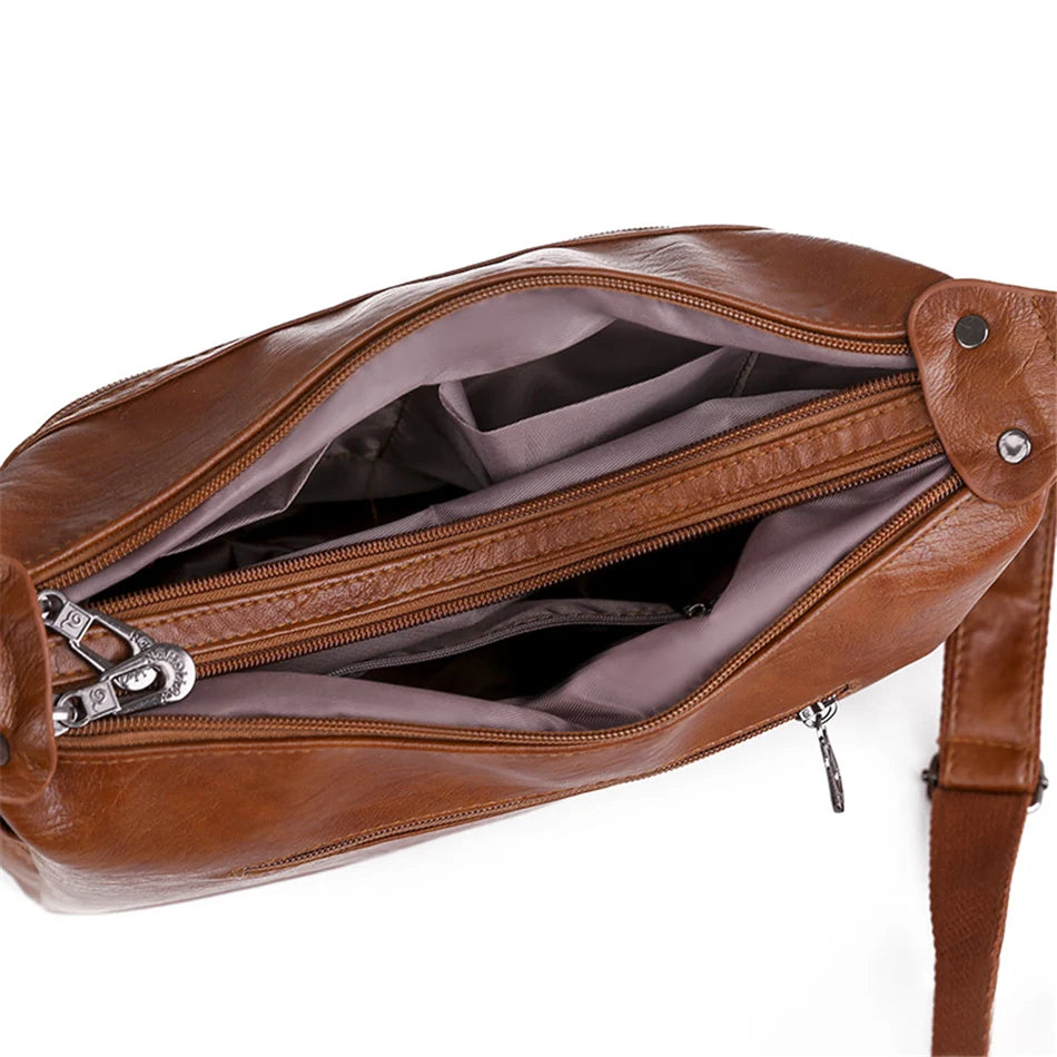 3-lagige große Schultertasche mit Reißverschluss, lässige Crossbody-Tasche-Yabubest - Home & More