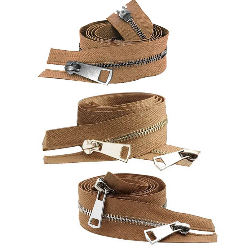 Bunte Metallreißverschlüsse mit Doppel-Schiebern, offen, 20-80 cm-Yabubest - Home & More