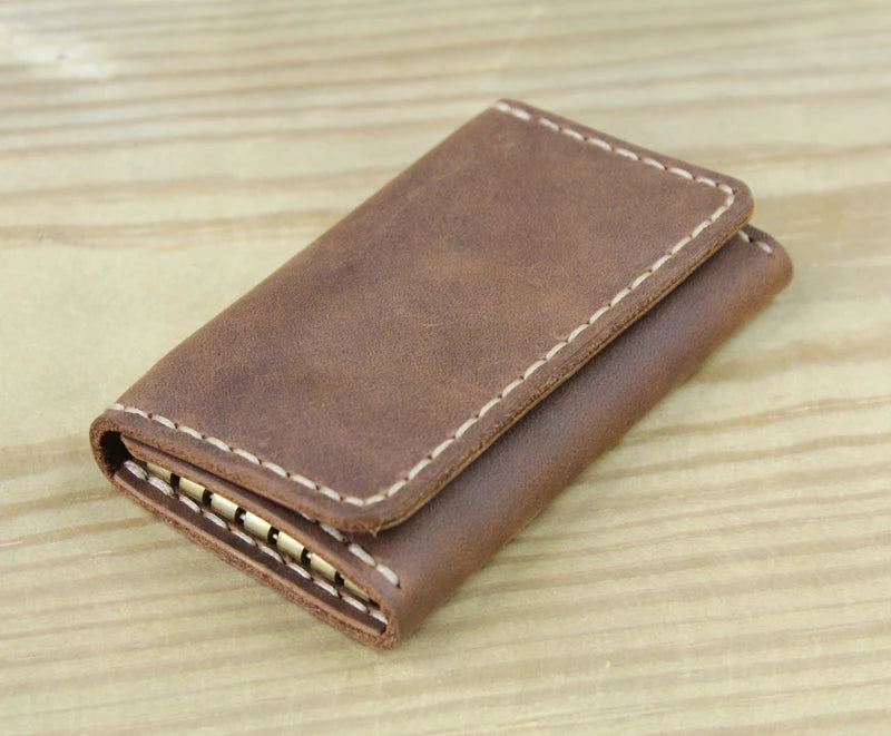 Handgemachtes echtes Leder Schlüsseletui für Herren und Damen